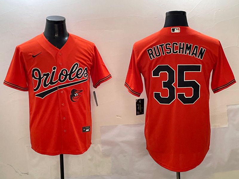 Men Baltimore Orioles #35 Rutschman Orange Game 2025 Nike MLB Jersey style 8